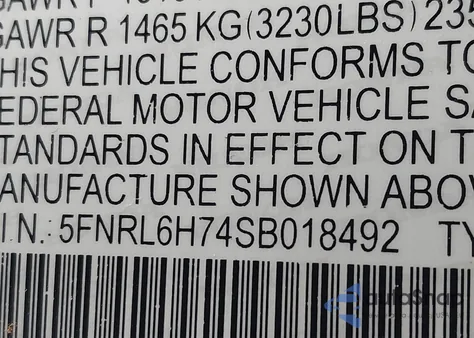 2025 Honda Odyssey Sport-L z USA, uszkodzony, nr VIN 5FNRL6H74SB018492